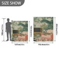 thumbnail image 6 of Yayeee Throw Blanket for Couch Soft Warm 60" x 80" Sofa Chair Bed Decoration, Pink and Green Cat, 6 of 7