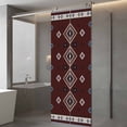 thumbnail image 4 of Brown Boho Window Privacy Film, Retro Farmhouse Abstract Geometric Ethnic Art Static Cling UV Sun Blocking Tint Film Heat Control Windows Films for Bedroom Bathroom, Window Stickers 23.6"x59", 4 of 8