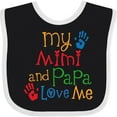 thumbnail image 3 of Inktastic Mimi and Papa Love Me Boys or Girls Baby Bib, 3 of 4