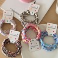 thumbnail image 2 of mdesiwst 6Pcs Hair Ties Soft Woolen Woven Elastic Hair Bands Braided Design Ponytail Bun Hair Ropes with Pom Poms Hair Accessories, 2 of 8