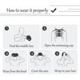 thumbnail image 3 of ZHAOCHENG Juego de 2 gorros de natación unisex, impermeables, con diseño de alas para deportes acuáticos, gorro de pelo largo para niños y niñas de 3 a 6 años, 3 of 5