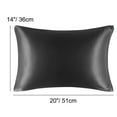 thumbnail image 6 of PiccoCasa Satin Pillowcases for Skin Set of 2, Zipper Closure Black Travel, 6 of 7