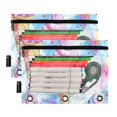 thumbnail image 5 of FORMRS 2 Pack Pencil Pouch for 3 Ring Binder with Clear Window Zipper Case, Watercolor Ice Cream Pattern, 5 of 6