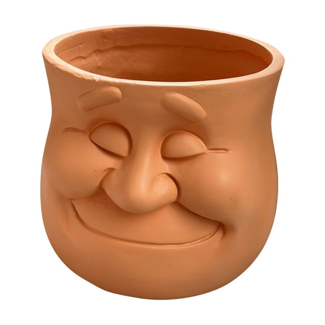 Precio reducido por tiempo limitado!Macetas Decoradas Con Una Caricatura De Cara Divertidos Adornos De Resina En Macetas