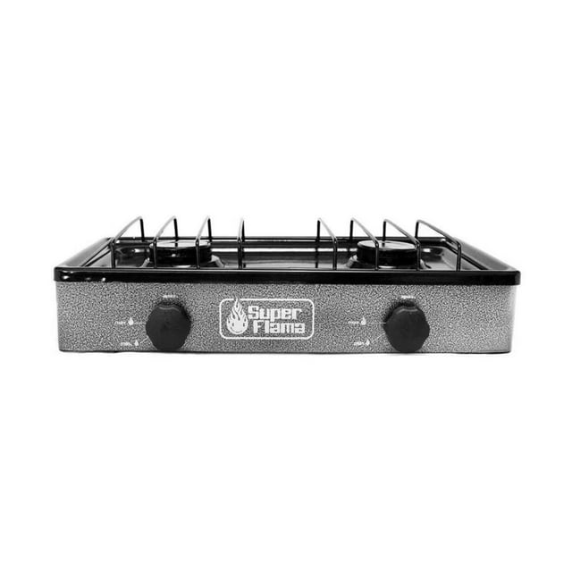PARRILLA 2 QUEMADORES COLOR GRIS MARCA SUPERFLAMA Super Flama 2_2QG