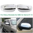 thumbnail image 1 of ALLTIMES Mirror Cover Caps for Chevy for Silverado for GMC for Sierra 07-13, Chrome ABS Plastic, 1 of 6