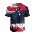 thumbnail image 4 of GrmtClth 4th of July Tops for Men Independence Day American Flag Print Lightweight Tee Short Sleeve Comfy Shirts Crew Neck Clothes Sky Blue M, 4 of 4