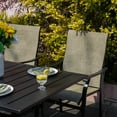 thumbnail image 2 of Sour Citrus 6-Person Outdoor Patio Dining Table with Umbrella Hole Weather-Resistant Rectangular Patio Furniture Table for Garden, Backyard and Deck, Black, 2 of 9