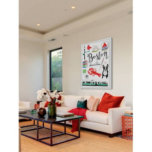 Marmont Hill "Boston Icons" by Molly Rosner Framed Painting Print