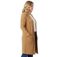 thumbnail image 4 of Turtle Bay New York Women’s Cable Knit Duster Cardigan, Open Front, Longline with Pockets, 4 of 5
