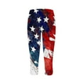 thumbnail image 5 of QATAINLAV Womens 4th of July Outfits Capri Pant Fashion USA Flag Graphic Cropped Leggings Summer Casual Tight Knee Length Yoga Pants Navy L Mothers Day Gifts, 5 of 6