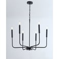 thumbnail image 4 of Aiwen Modern Candle Like Wagon Wheel Pendant Light Industrial Hanging Lamp Fixture Black, 4 of 6