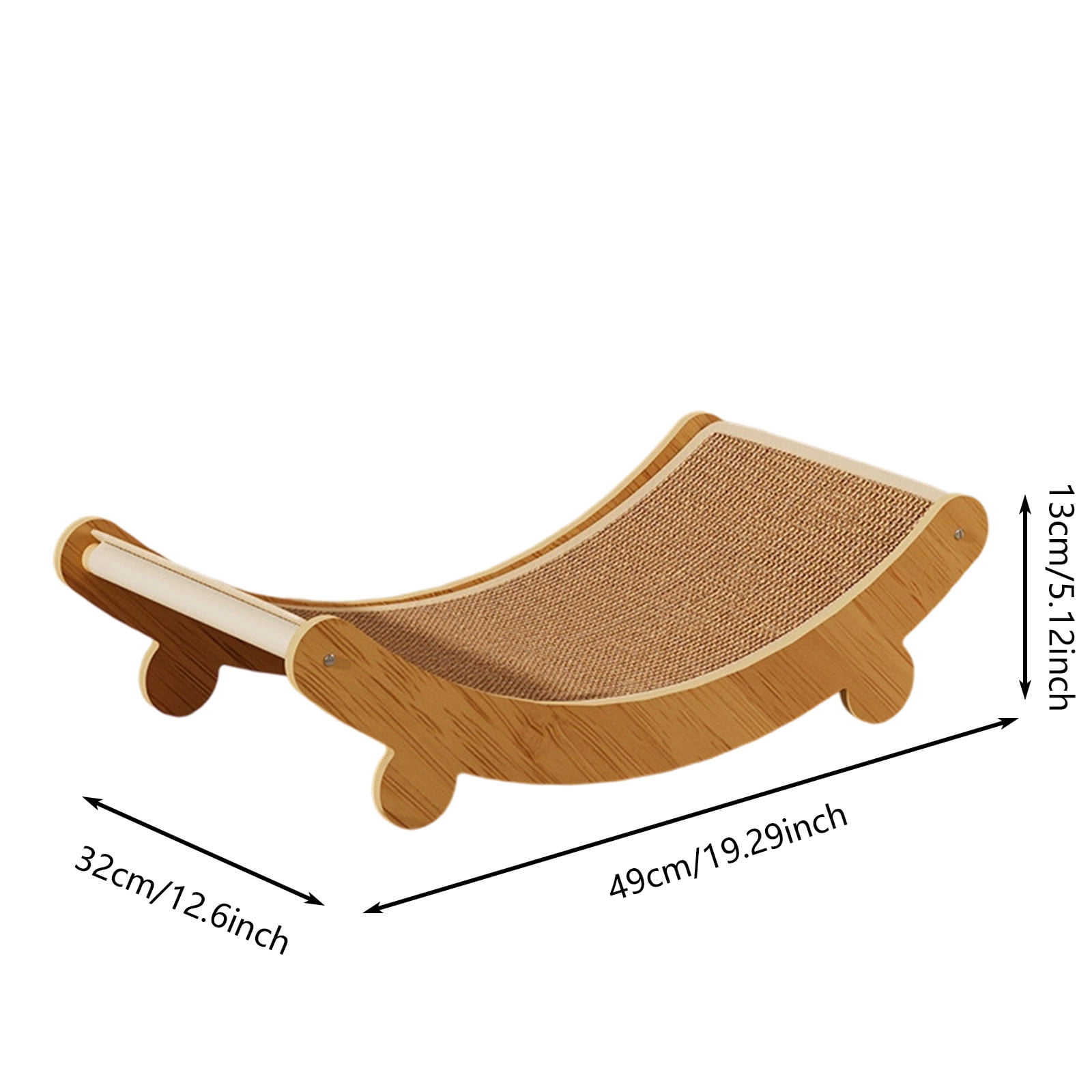 19.3" Large Cat Scratcher & Lounge Bed - 2-in-1 Sisal Scratching Pad and Comfortable Cat Furniture for Indoor Cats, Durable Scratch Post with Modern Design for Clawing and Resting