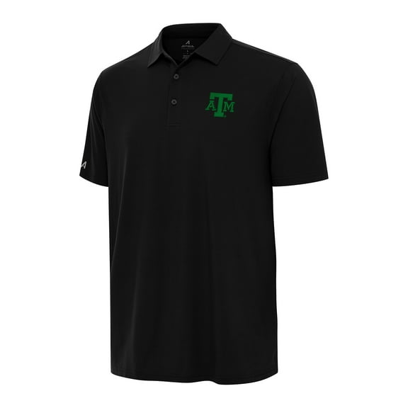 Men's Antigua Black Texas A&M Aggies St. Patrick's Day Era Polo
