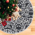 thumbnail image 2 of GZHJMY Halloween Tree Skirt Skull Bat Xmas Tree Base Cover Mat Holiday Party Home Decor 35.4", 2 of 5