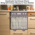 thumbnail image 6 of Handmade Farmhouse Oven Skirt, Handmade Oven Skirts Curtain Cover, Effortless Install, Hide Clutter for Stove Washer, Tabs & Ruffled Trim, 23.6*17.7In Khaki, 6 of 7