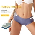 thumbnail image 3 of Pantalones fisiológicos a prueba de fugas, cintura media alta, transpirables, con agujeros, ropa interior de mujer de talla grande antes y después de la menstruación, 3 of 6