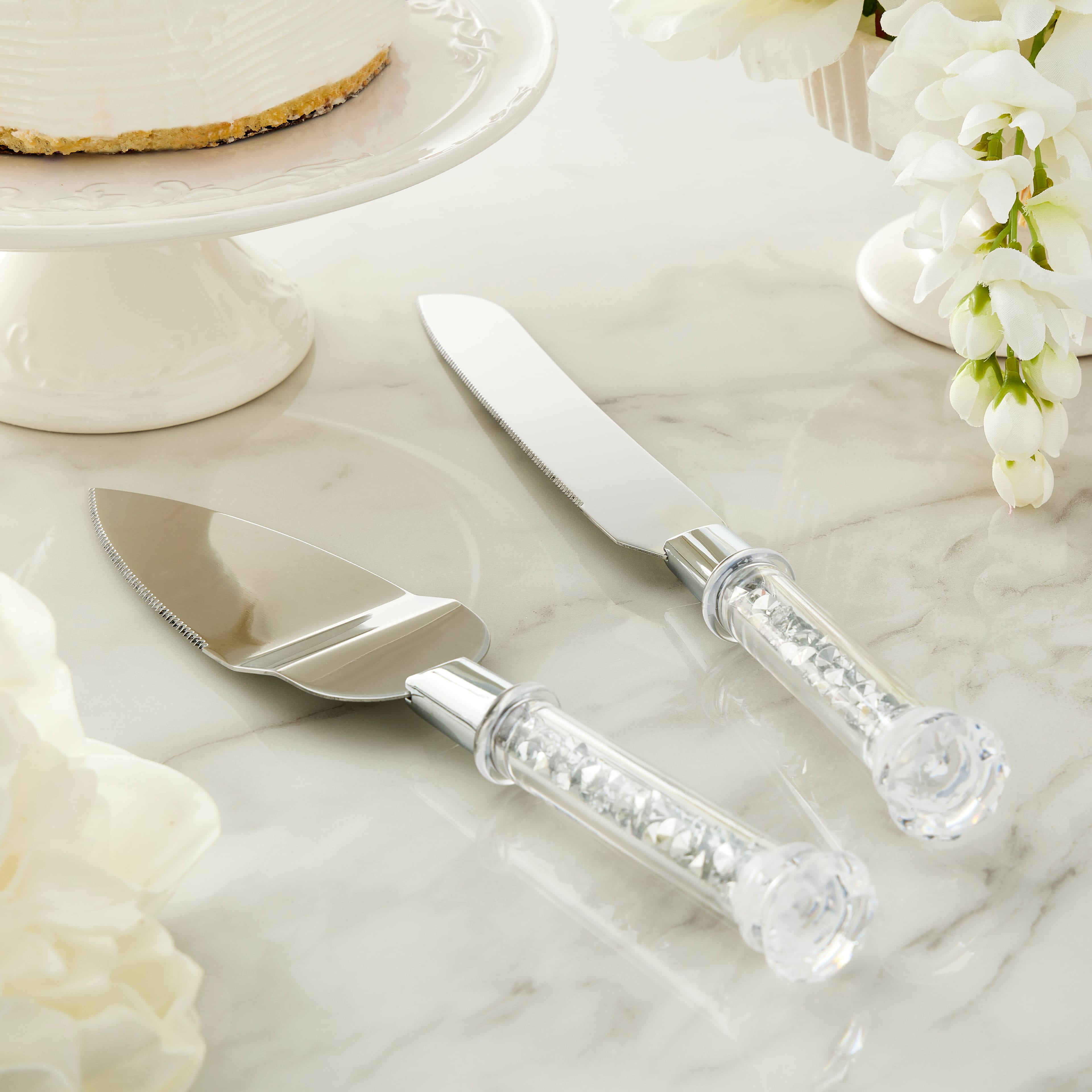 GIFTS INFINITY Mis Quince Anos Sweet Elegant 12 Stainless Steel Wedding  Cake Knife, Serving Set, valentine's day Cake Knife