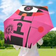 thumbnail image 6 of Modern Abstract Art Eyes Umbrellas for Sun Auto Open Close UV50+ Waterproof 5-Fold Compact Fiberglass Frame, 6 of 6