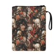 thumbnail image 2 of HELLHERO Skull Rose Bible Covers, 11.42 x 8.66 Inch with Pocket for Book Lovers Gift Books Sleeve, Easy Carry Book Case Vintage for Women Books Lovers Reading Lovers, 2 of 8