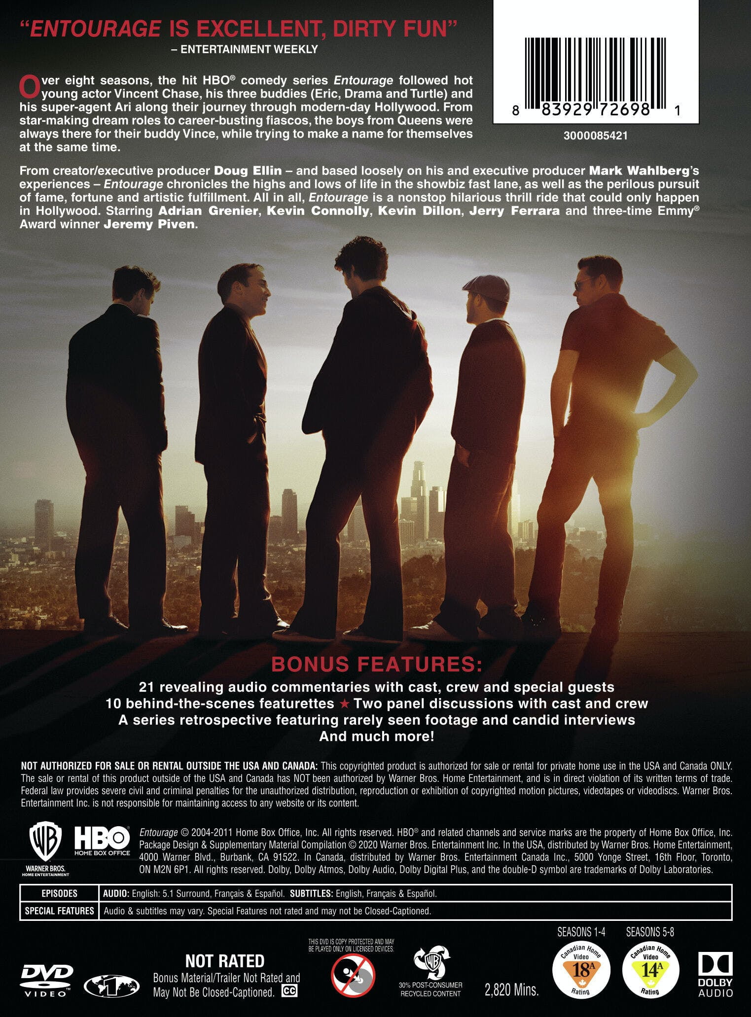 Entourage: The Complete Series (Box Set) [DVD] - Walmart.ca