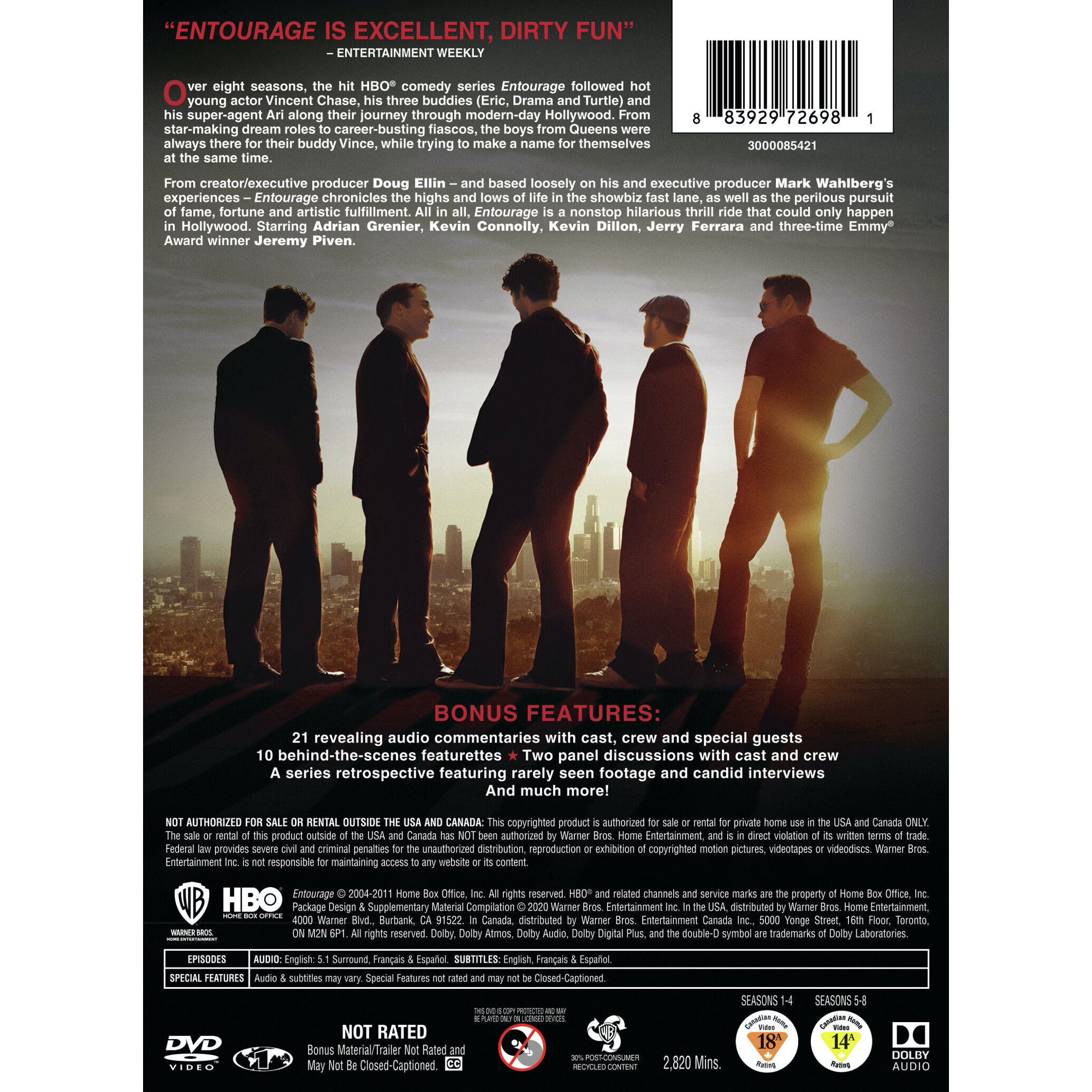 その他 Entourage: Complete Seasons 1-4 [DVD] Entourage: Complete HBO TV Series, Seasons 1-8 (DVD) 1 2 3 4