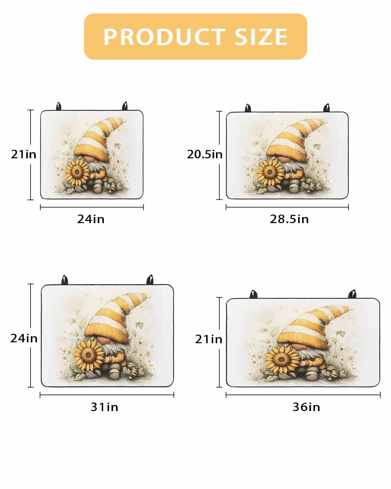 nqOlkjepod Large Induction Cooktop Protector Mat 24"x21", Yellow Dwarf Stove Top Covers for Electric Stove, Sunflower Vintage Botanical Country Stove Burner Cover Mats, Glass Top Stove Cover