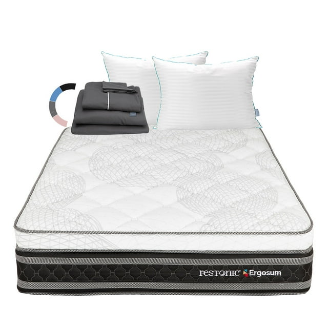 Colchón King Size Ergosum + Almohadas Royal Twin + Sábanas Royal