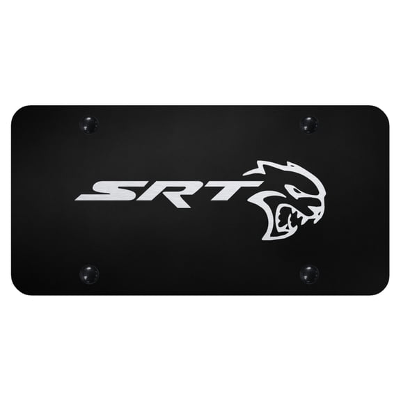 Dodge SRT Hellcat Laser Etched Logo License Plate (Black)