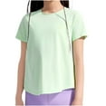 thumbnail image 5 of Spazoro Toddler Girls T-shirts, Activewear Sport Summer with Gradient Color Crewneck Short Sleeve Tops Green Size 4-16T, 5 of 5
