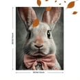 thumbnail image 3 of Cute Pink Bow Bunny Canvas Print, Soft Rabbit Art, Easter & Kids Room Pastel Home Wall Decor, 3 of 8