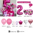 thumbnail image 5 of Globos de papel de aluminio con temática de princesa Barbie, suministros para fiesta de cumpleaños, rosa, número 1-9, 32 pulgadas, 44 piezas（20240530A10-1 Otros, 5 of 5