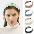 thumbnail image 3 of Femmes Paille Bandeau Naturel Rétro Décoratif Large Bande de Cheveux Noeud Cerceau, 3 of 10