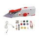 thumbnail image 2 of Máquina De Coser Eléctrica Portátil, Máquina De Coser Manual De Bricolaje De Plástico De Acero Inoxidable Con Batería Roja Para El Hogar, 2 of 7