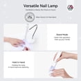 thumbnail image 7 of MINKUROW U V Light for Nails–9W Wireless Rechargeable Handheld U V Lamp With Bendable Magnetic Stand & 2500mAh Sixfold Capacity Battery LED Nail Lamp Portable Mini Nail Dryer for Curing Gel Nail Art, 7 of 7