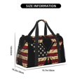 thumbnail image 3 of Easygdp Patriotic USA Butterfly Art Bolsa de Gimnasio, Bolsa de Viaje Duffel, Bolsa de Fin de Semana con Compartimentos, Bolsa de Mano para Noche, 3 of 7