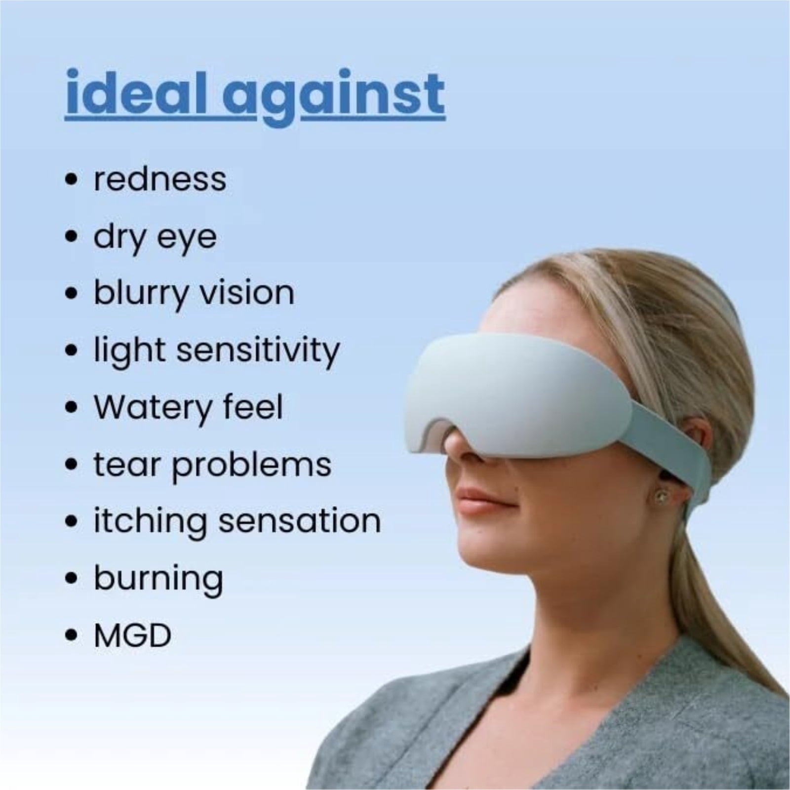 Steam Therapy Eye Mask, Hot/Cold Compress with Adjustable Temperature, USB Rechargeable, Soft Silicone for Dry Eyes, Migraine Relief & Spa Relaxation, Portable Sleep Mask for Travel