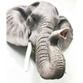 thumbnail image 4 of Large Majestic Safari Pachyderm Male Tusked Elephant Hanging Wall Decor Sculpture Plaque Figurine Symbol of Nobility and Strength Excellent Home Decor Gift For Wildlife Nature Lovers, 4 of 7