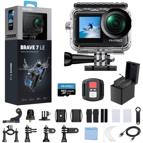 Cámara de acción AKASO Brave 7 LE 4K 30 fps 20 MP Resistente al agua 40 m