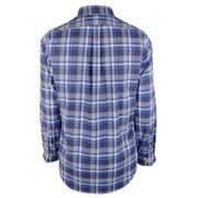 Polo Ralph Lauren Men's Performance Plaid Long Sleeves Shirt-BLUE-S