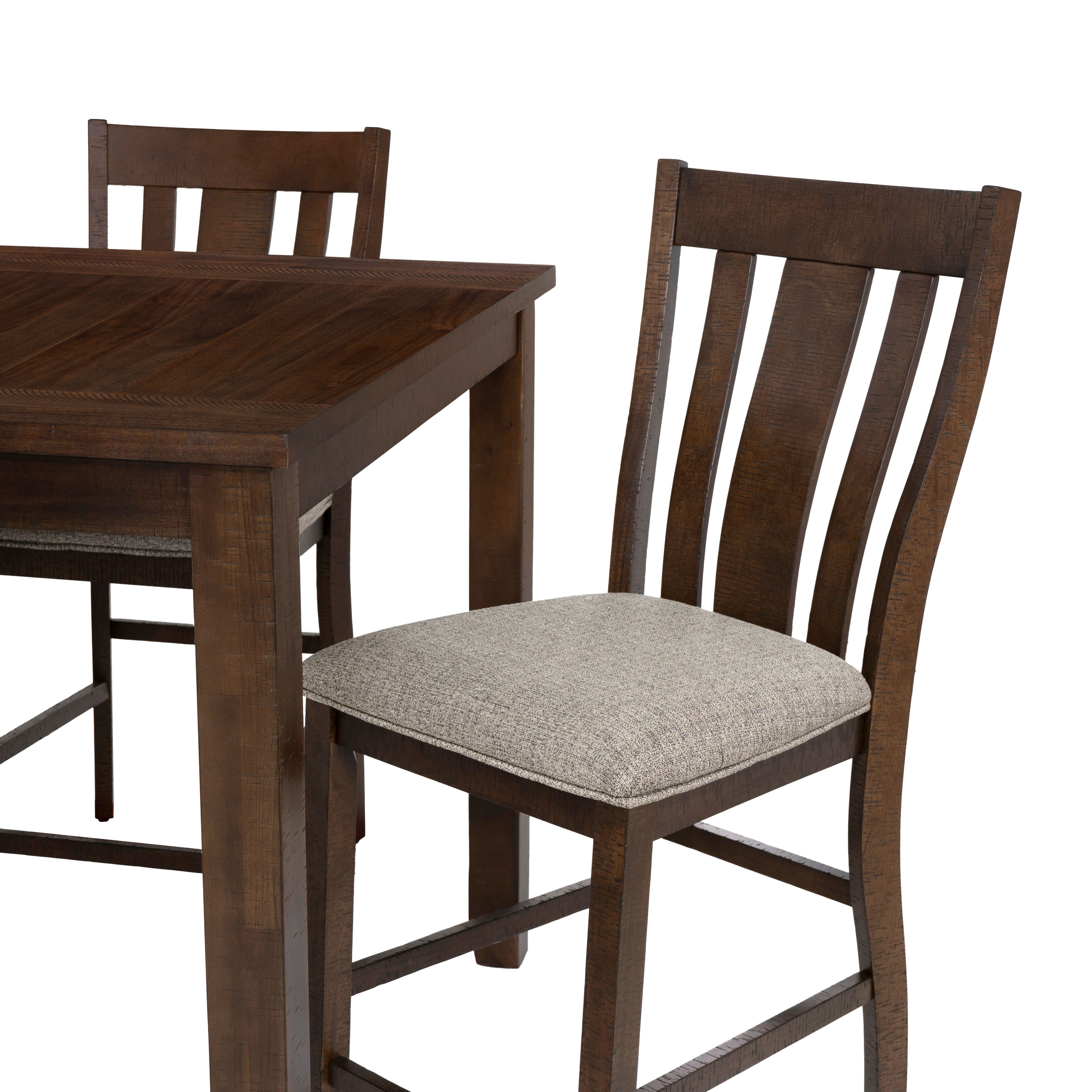 Powell Lenny 5-Piece Counter Height Dining Set, Brown/Beige