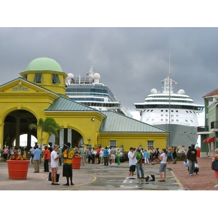 Canvas Print Caribbean Cruise St Kitts Port Stretched Canvas 10 x
