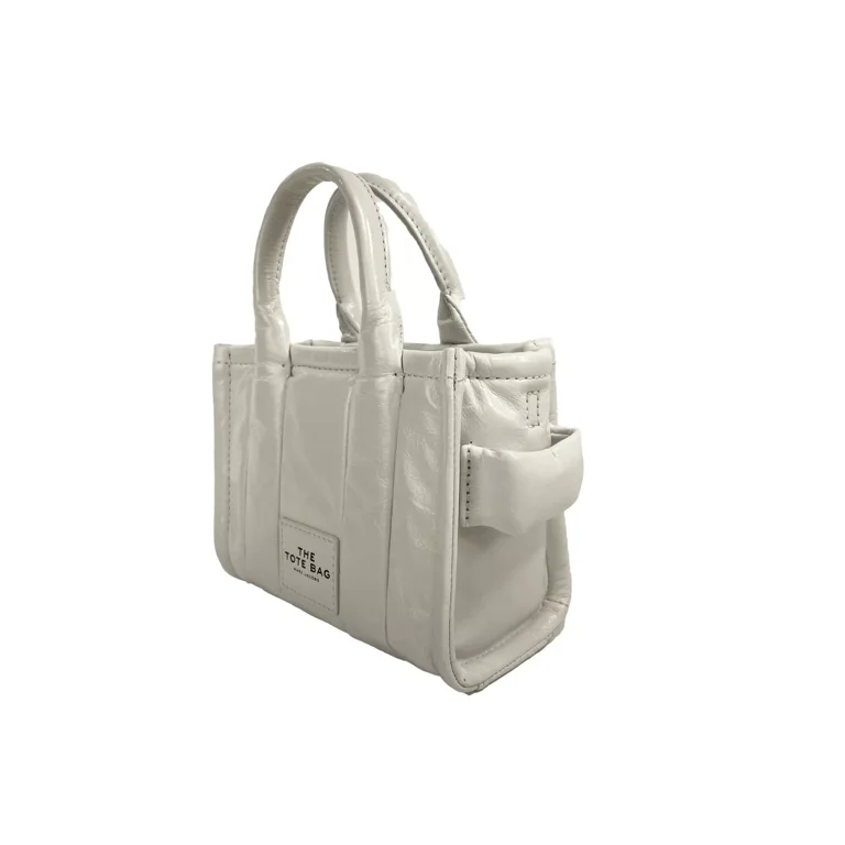 Marc Jacobs The Shiny Crinkle Micro Tote Leather Crossbody