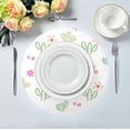 thumbnail image 4 of GZHJMY Art Cactus and Flower 15.4 Inch Round Dinner Placemat, Polyester Material, Heat-Resistant, Unique Print Design, Dining Table Kitchen Fine Decoration and Beautiful Ornaments., 4 of 5