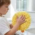 thumbnail image 6 of Unique Bargains Cute Sheep Animal Chenille Soft Hanging Hand Towel Yellow 6" x 6", 6 of 7