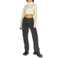 thumbnail image 2 of Gupgi Pulls à Col Roulé Femmes Couleur Unie à Manches Longues Tricot Pull Automne Hiver Tricots Décontractés, 2 of 7