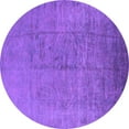 thumbnail image 1 of Ahgly Company Indoor Round Oriental Purple Industrial Area Rugs, 5' Round, 1 of 4