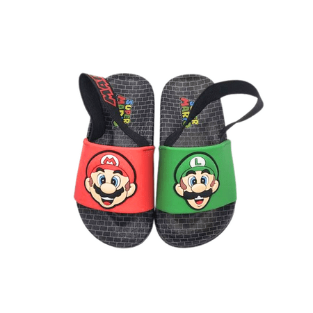 Nintendo Toddler Boys Mario and Luigi Soccer Slides, Sizes 5/6-11/12