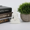 thumbnail image 3 of Emoshayoga Estatuilla De Buda - Adorno De Escultura De Piedra Arenisca De Buda Sentado Meditativo para Decoración del Hogar Estatua De Buda Sentado Contemplativo(Blanco), 3 of 8