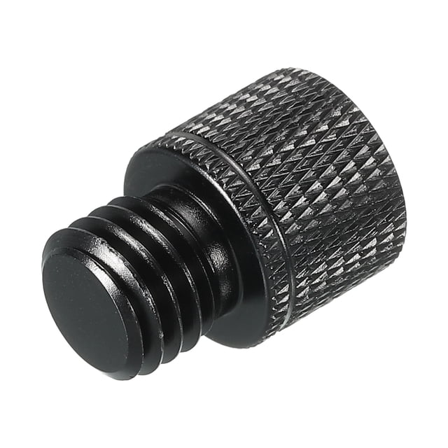 Unique Bargains Mic Stand Adapter 1/4 Female to M12 Male Camera Screw Thread Adapter for Microphone Tripod Stand Black